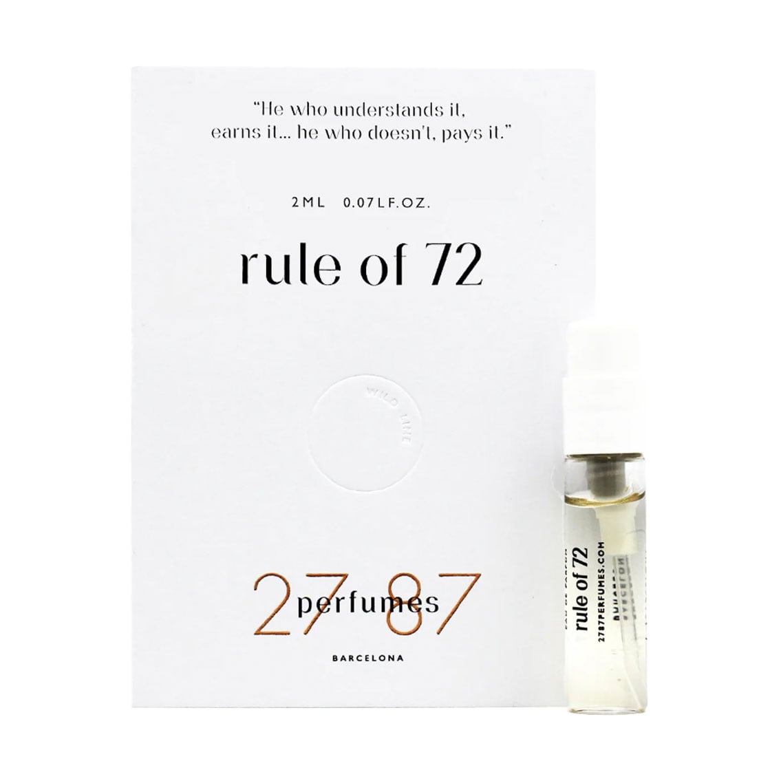 27 87 Perfumes Rule of 72 Парфумована вода унісекс, 2 мл (пробник)