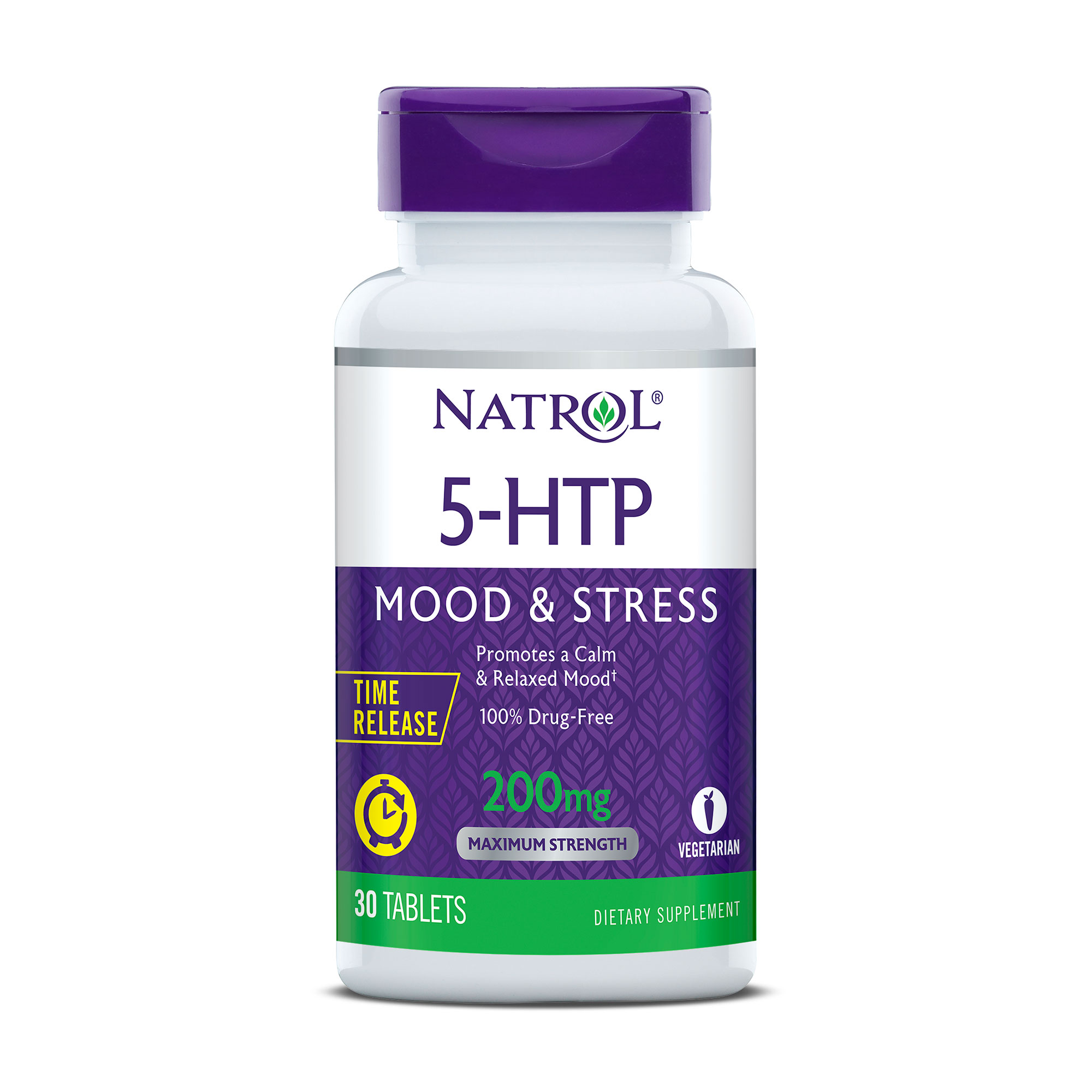 5-Гідрокситриптофан Natrol 5-HTP Mood&amp;Stress 200 мг, 30 таблеток