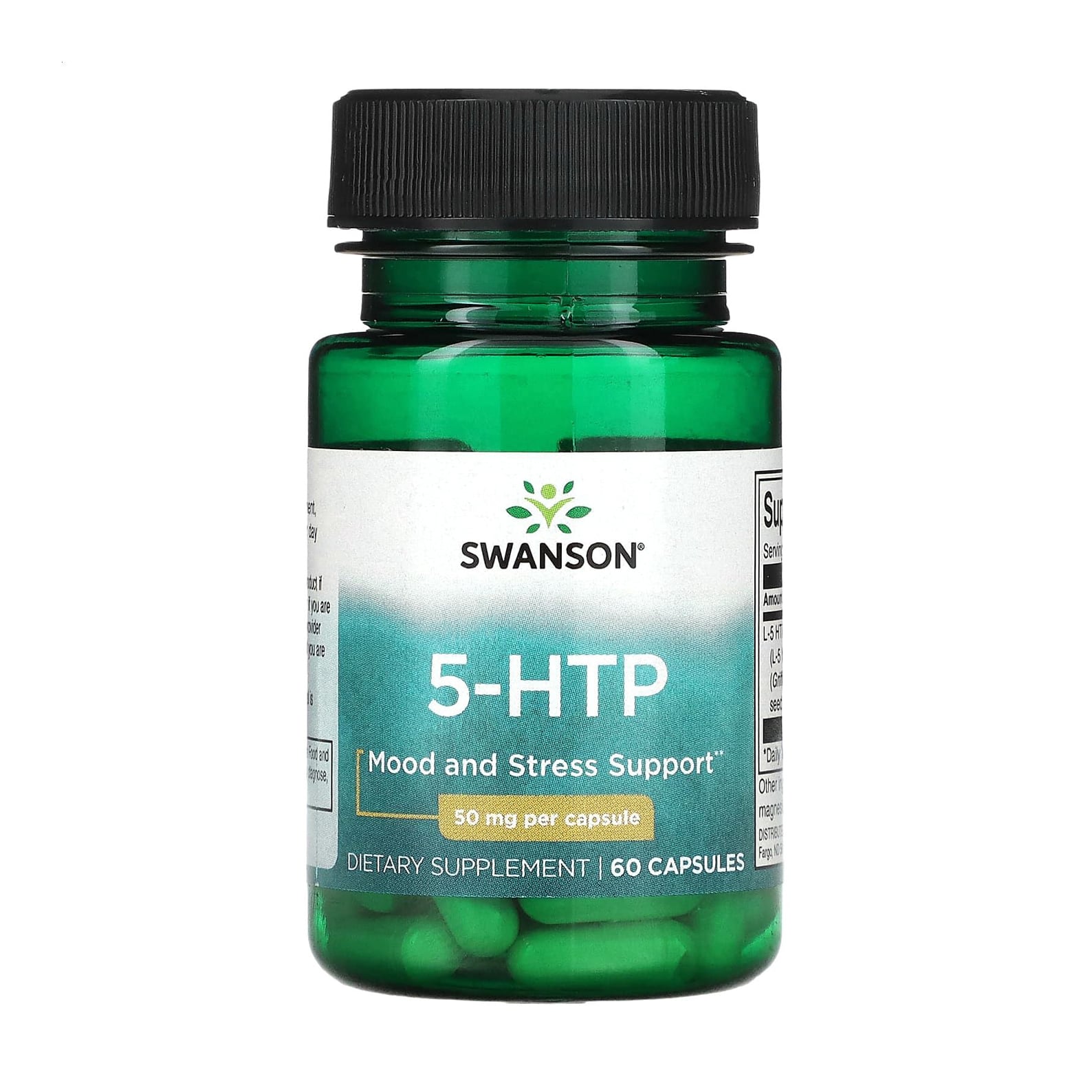 5-Гідрокситриптофан Swanson 5-HTP 50 мг, 60 капсул
