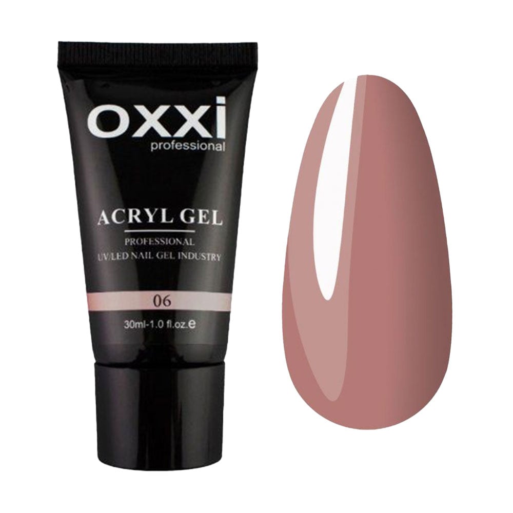 Акрил-гель для нігтів Oxxi Professional Acryl Gel 06 Какао, 30 мл