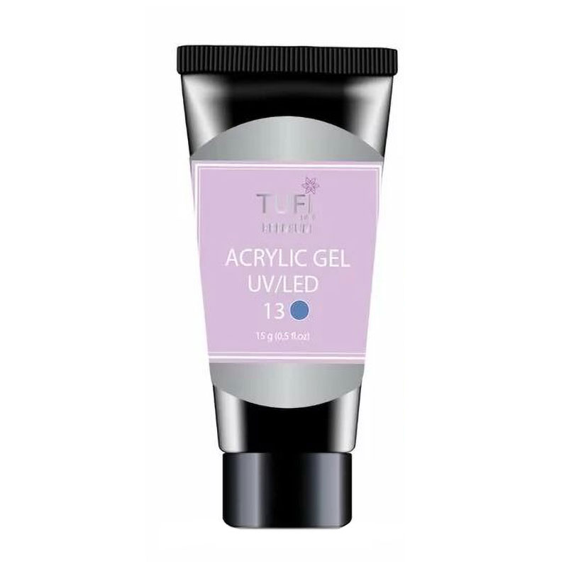 Акрил-гель для нігтів Tufi Profi Premium Acrylic Gel UV/LED, 13 Волошка, 15 г