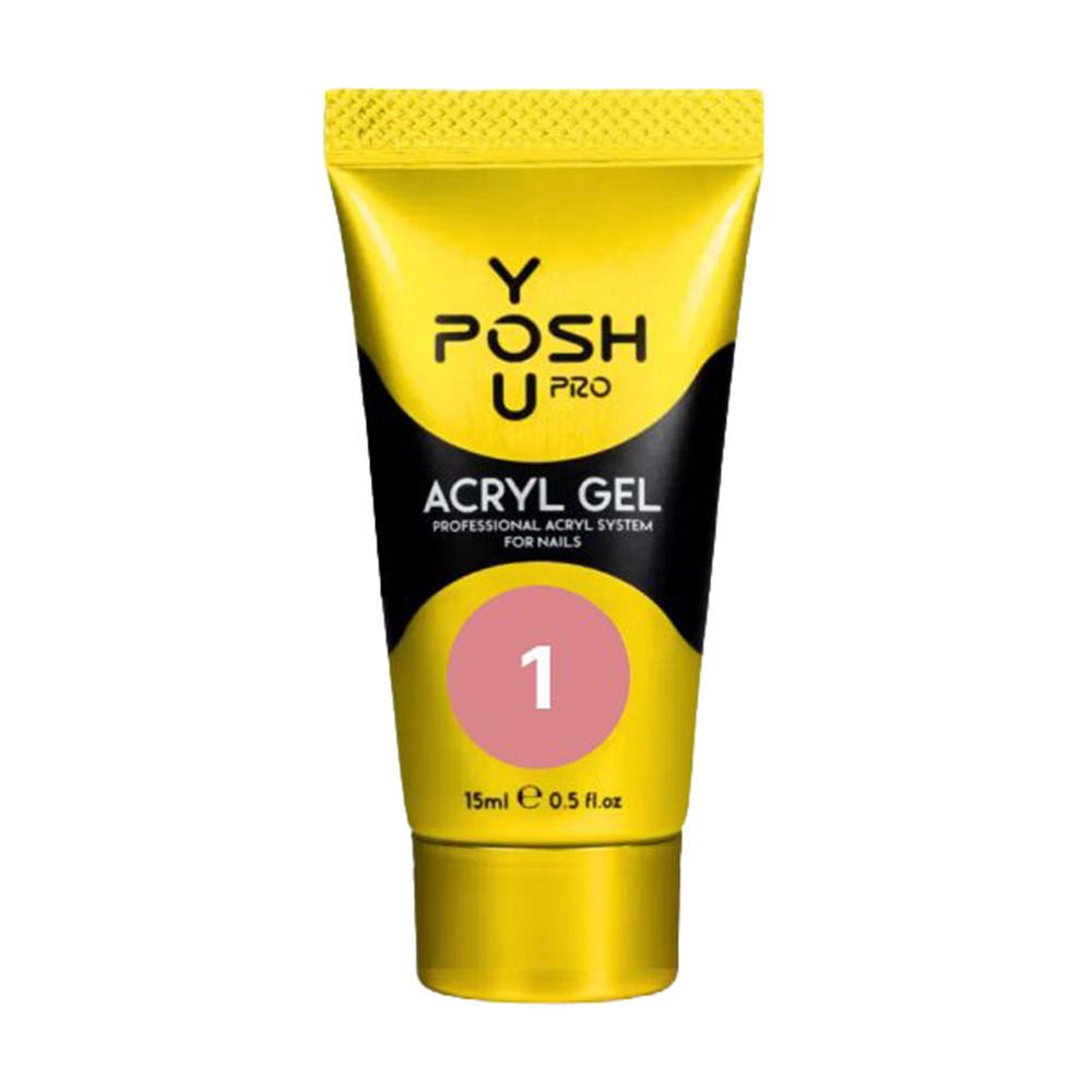 Акрил-гель для нігтів You Posh Acryl Gel 01 Персиково-рожевий, 15 мл