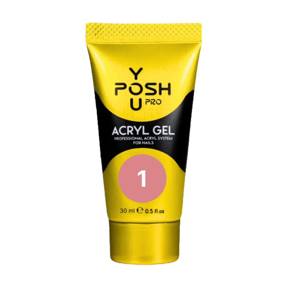 Акрил-гель для нігтів You Posh Acryl Gel 01 Персиково-рожевий, 30 мл