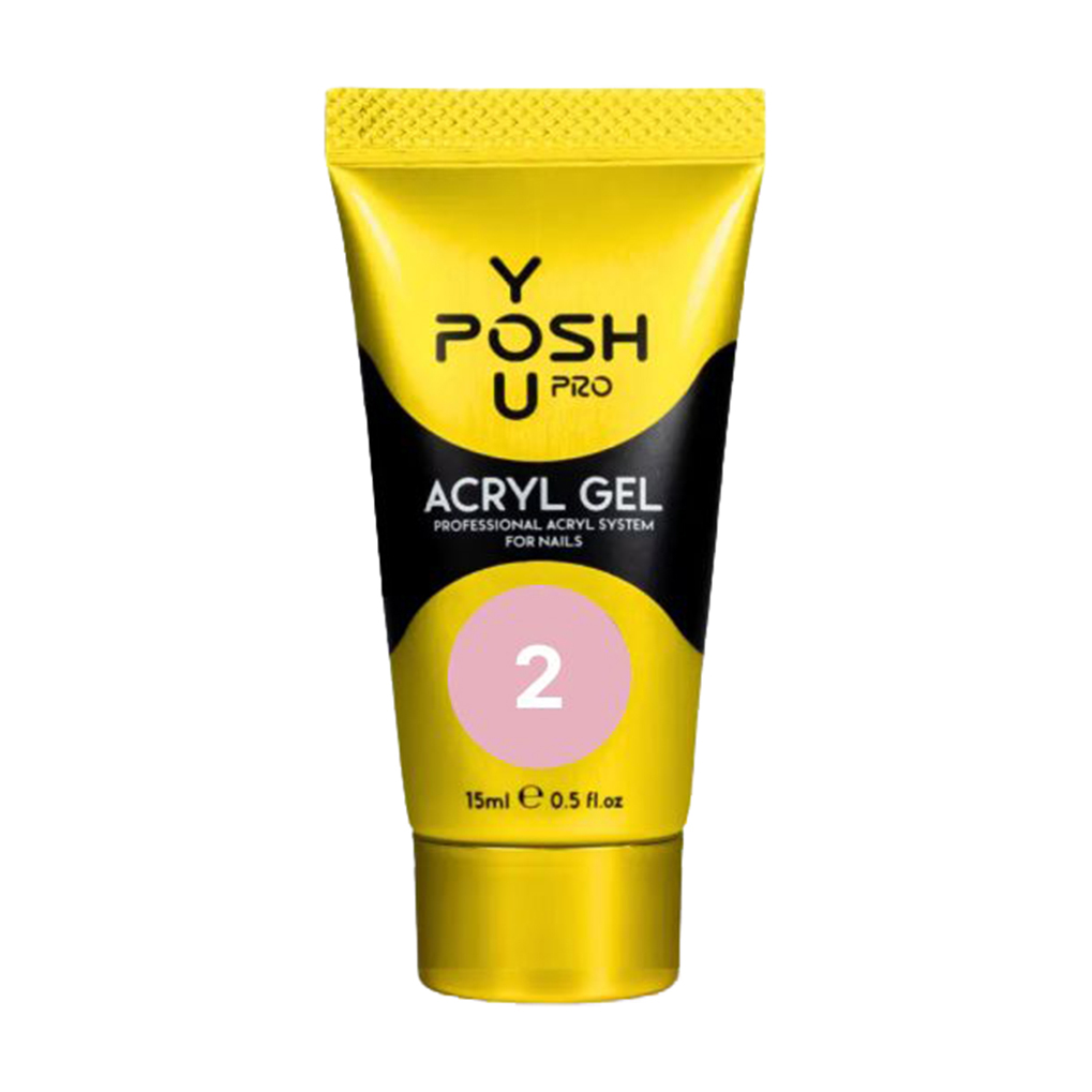 Акрил-гель для нігтів You Posh Acryl Gel 02 Рожевий, 15 мл