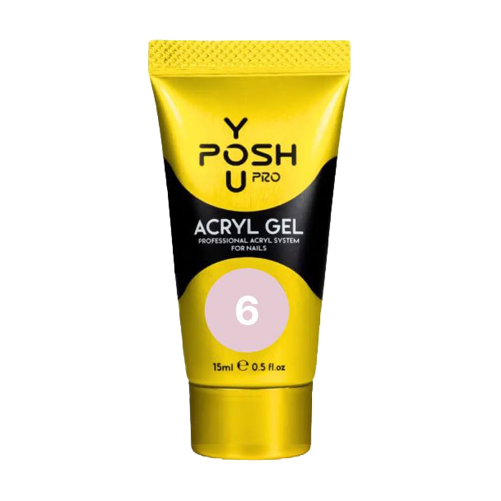 Акрил-гель для нігтів You Posh Acryl Gel 06 Блідо-рожевий з шимерами, 15 мл
