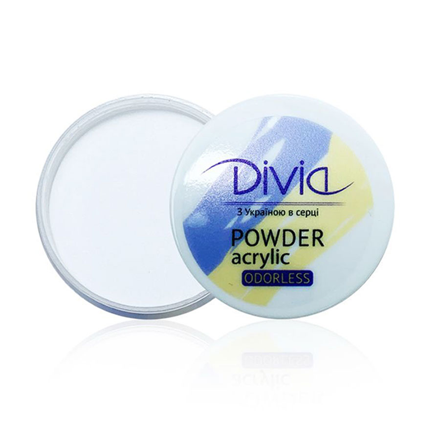 Акрилова пудра для нігтів Divia Acrylic Powder Odorless без запаху, AO02 Natural, 8 г