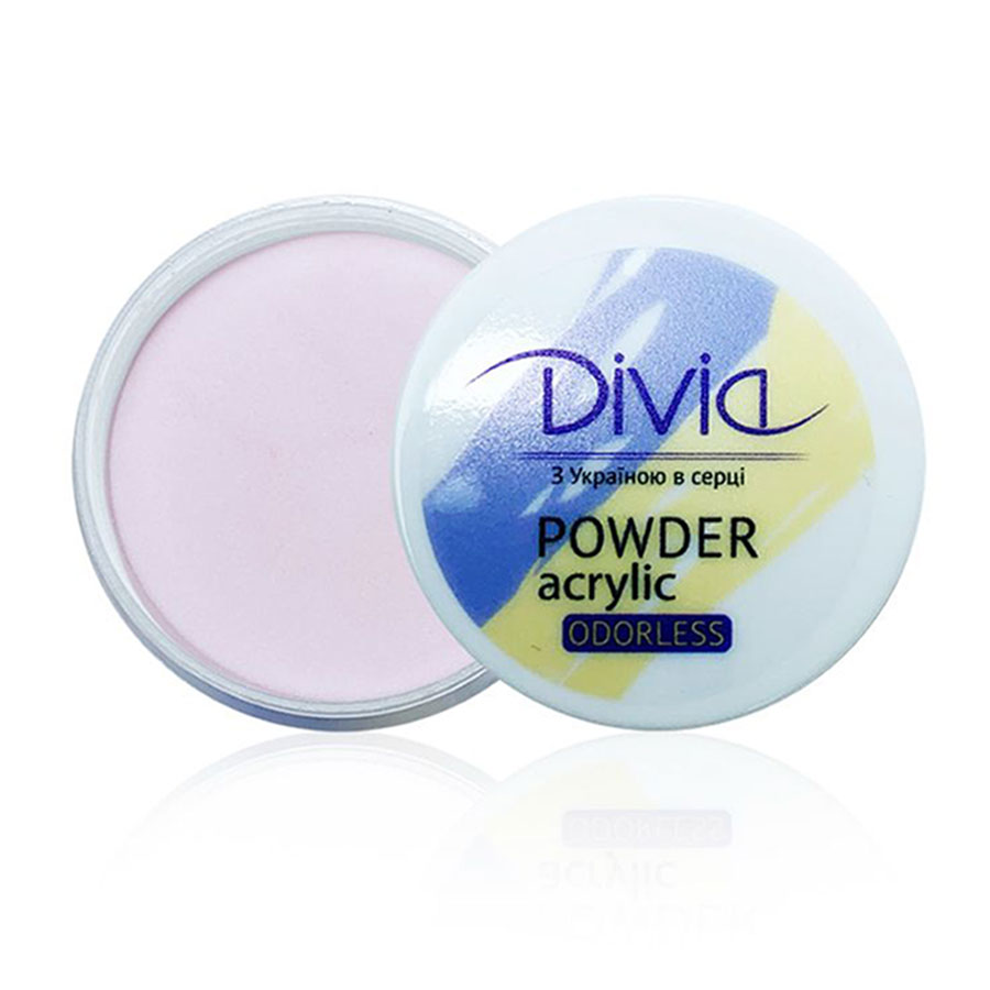 Акрилова пудра для нігтів Divia Acrylic Powder Odorless без запаху, AO03 Pink, 8 г
