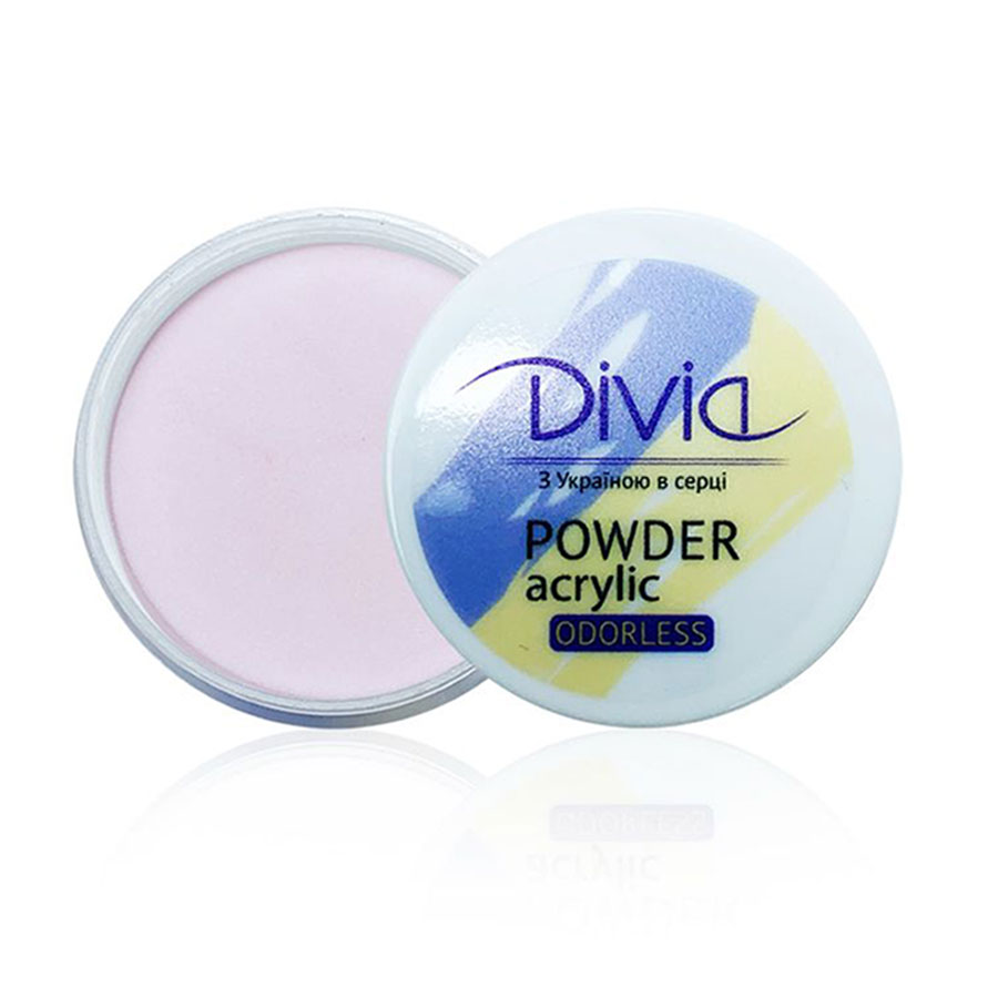Акрилова пудра для нігтів Divia Acrylic Powder Odorless без запаху, AO13 Pink, 18 г