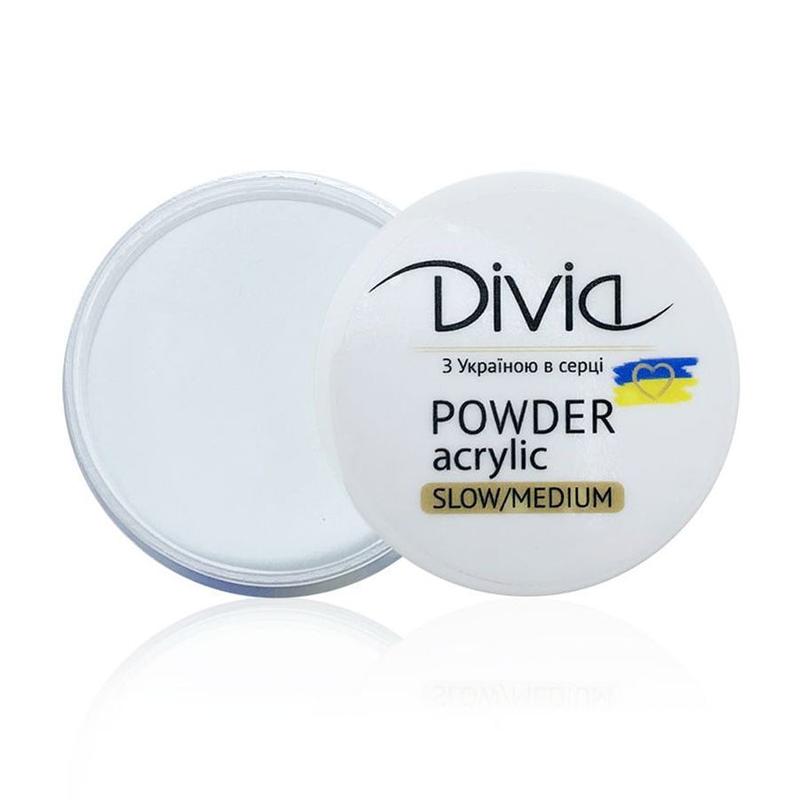 Акрилова пудра для нігтів Divia Acrylic Powder Slow/Medium, AS12 Natural, 18 г (Di1807)