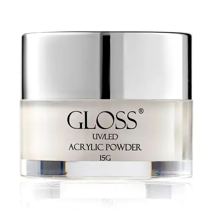 Акрилова пудра для нігтів Gloss UV/LED Acrylic Powder 006 Білий, 15 г