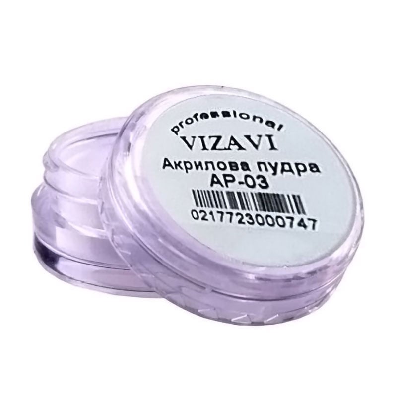 Акрилова пудра для нігтів Vizavi Professional Acrylic Powder 03 Прозоро-рожева, 2 г