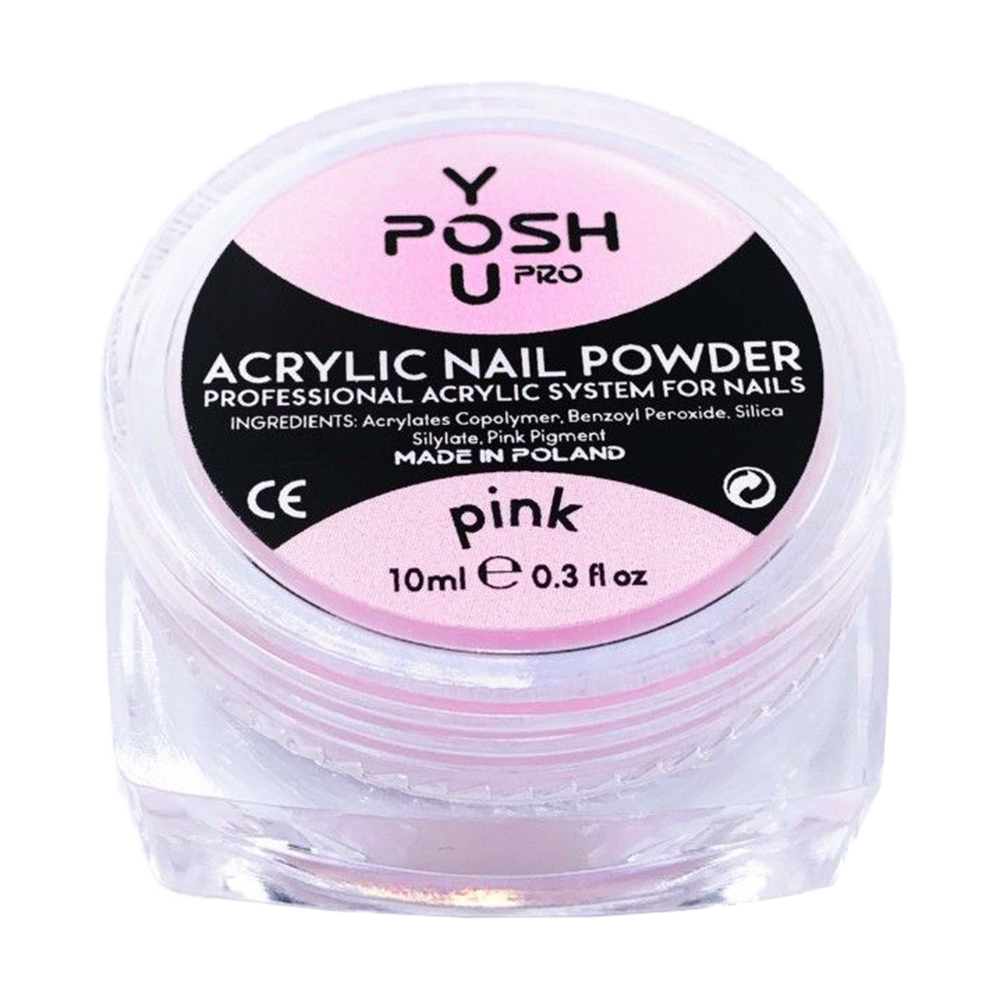 Акрилова пудра для нігтів You Posh Acrylic Nail Powder, Pink, 10 мл