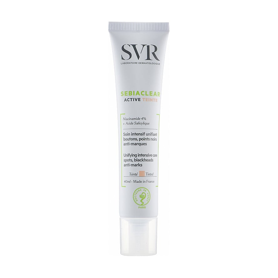 Активний крем для обличчя SVR Sebiaclear Active Tinted Cream для жирної та схильної до акне шкіри, 40 мл