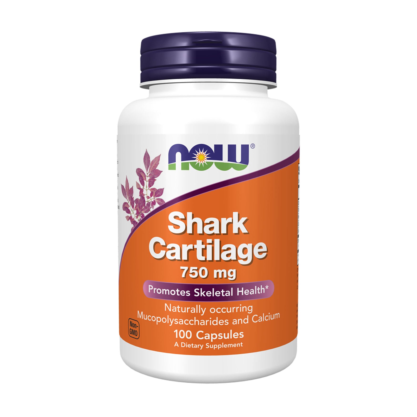 Акулячий хрящ NOW foods Shark Cartilage 750 мг, 100 капсул