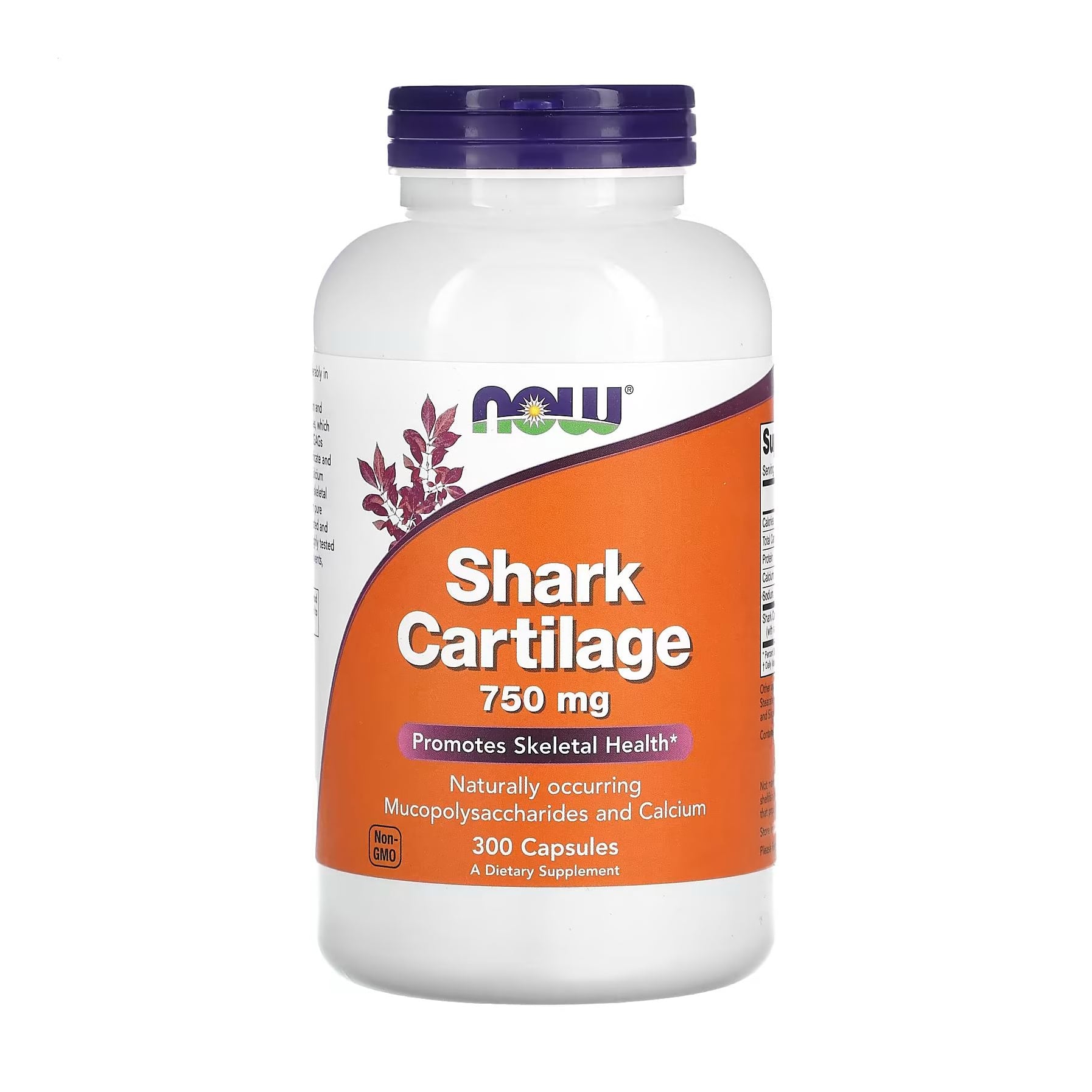 Акулячий хрящ NOW foods Shark Cartilage 750 мг, 300 капсул