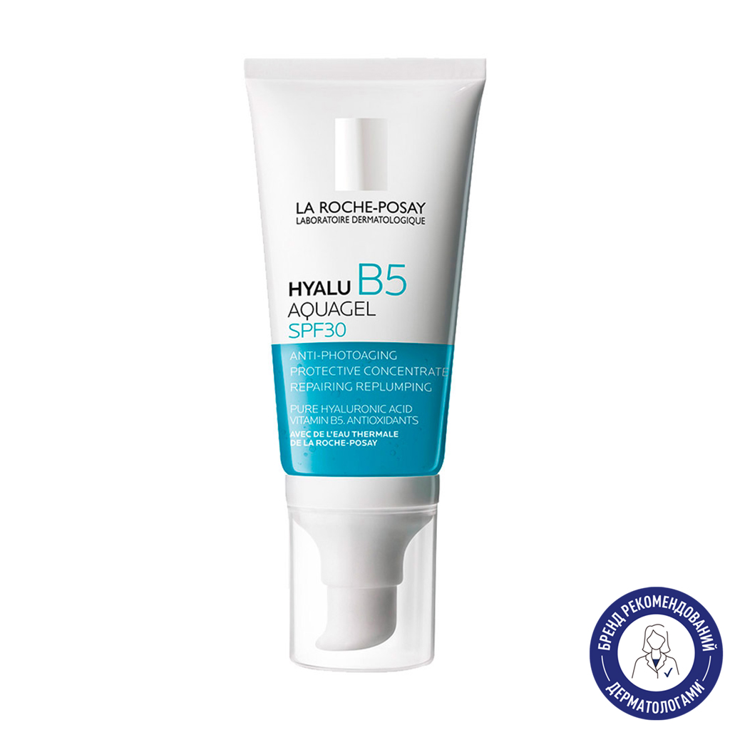 Аквагель для обличчя La Roche-Posay Hyalu B5 Aquagel проти фотостаріння та втрати пружності шкіри, SPF 30, 50 мл