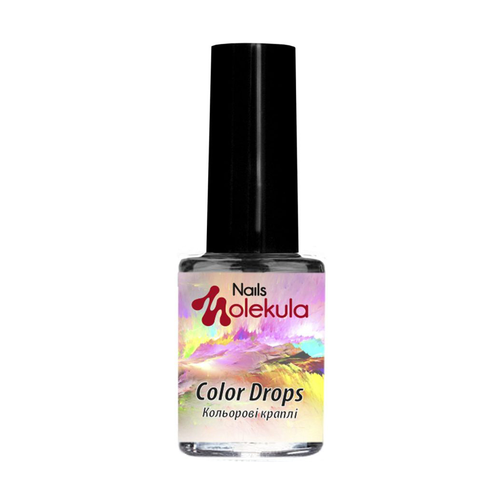 Акварель для дизайну нігтів Nails Molekula Professional Color Drops, Red, 6 мл