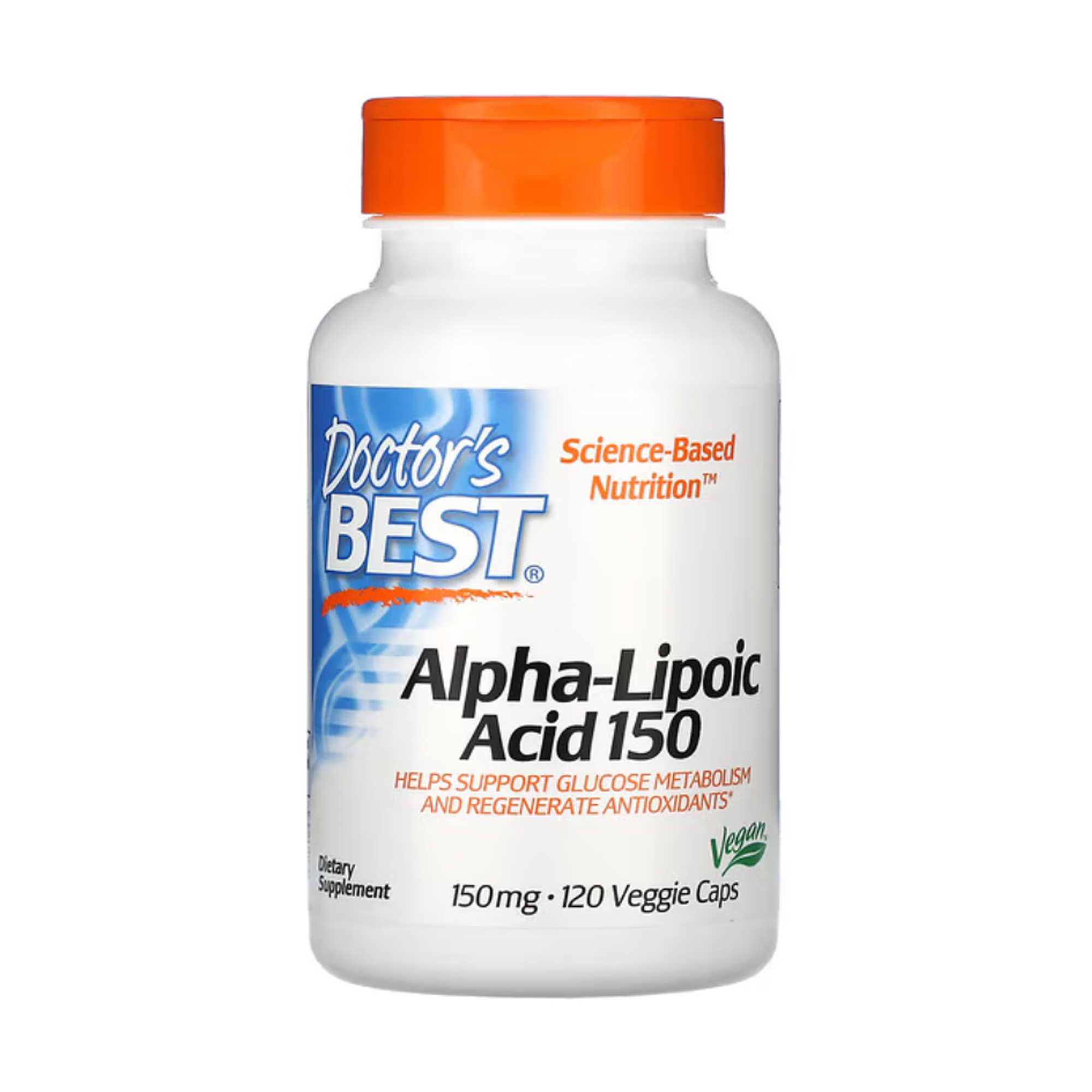 Альфа-ліпоєва кислота Doctor's Best Alpha-Lipoic Acid 150 мг, 120 веганських капсул