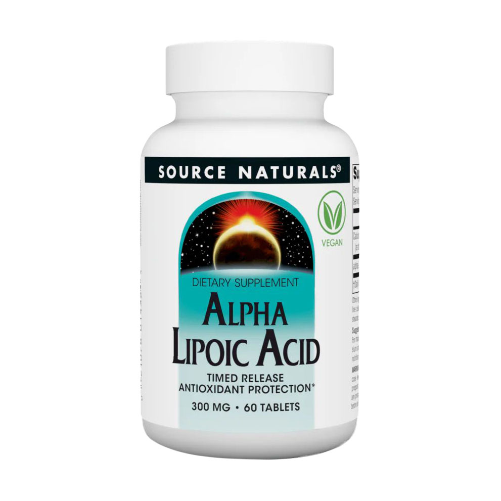 Альфа-ліпоєва кислота Source Naturals Alpha Lipoic Acid, 300 мг, з уповільненим вивільненням, 60 таблеток