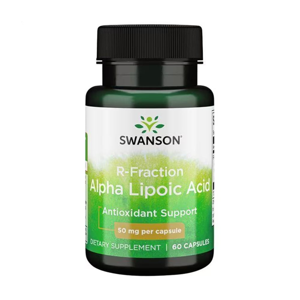 Альфа-ліпоєва кислота Swanson R-Fraction Alpha Lipoic Acid 50 мг, 60 капсул
