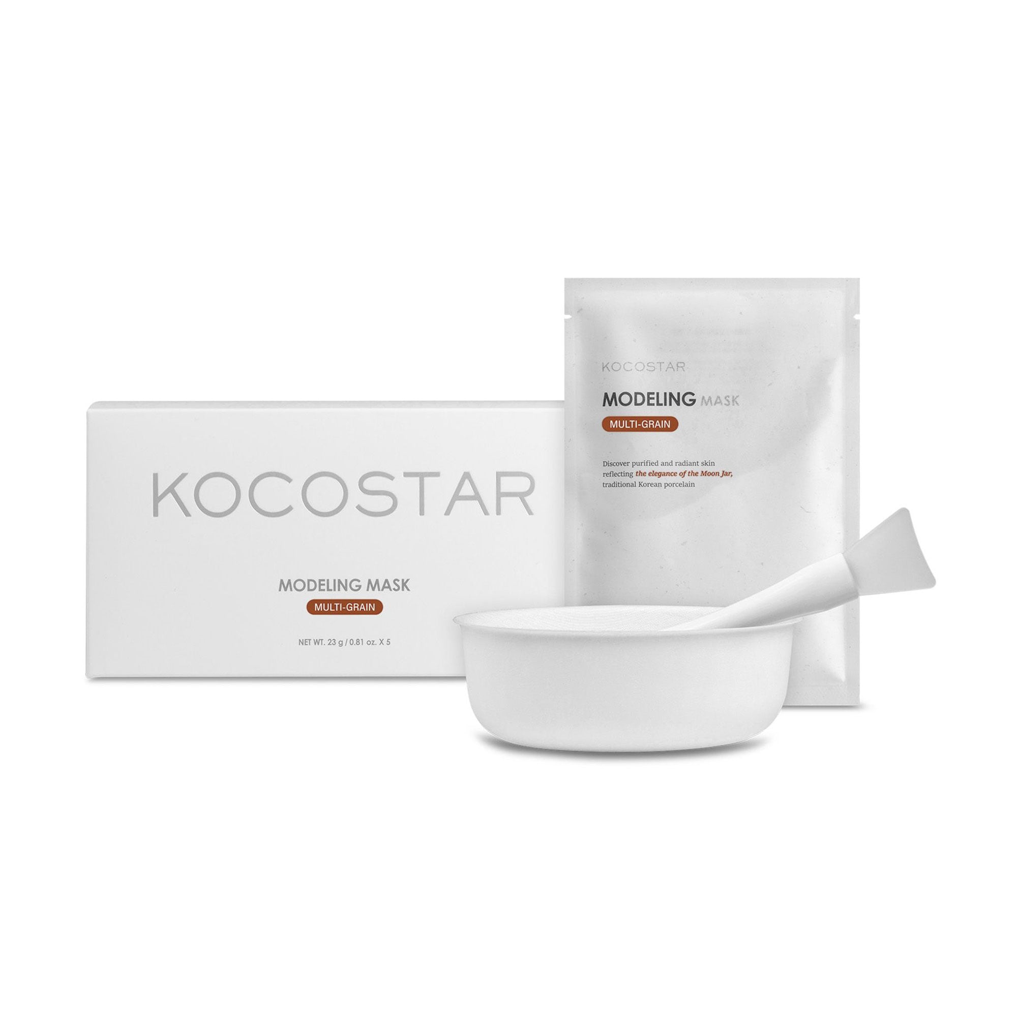 Альгінатна маска для обличчя Kocostar Modeling Mask зі злаками, 5 шт*23 г
