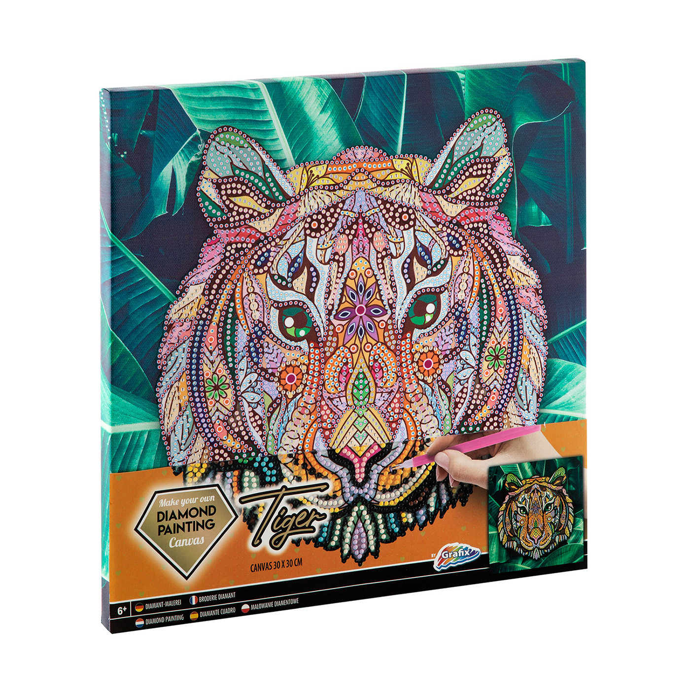 Алмазна мозаїка Grafix Тигр, 30*30 см, від 6 років (260008)