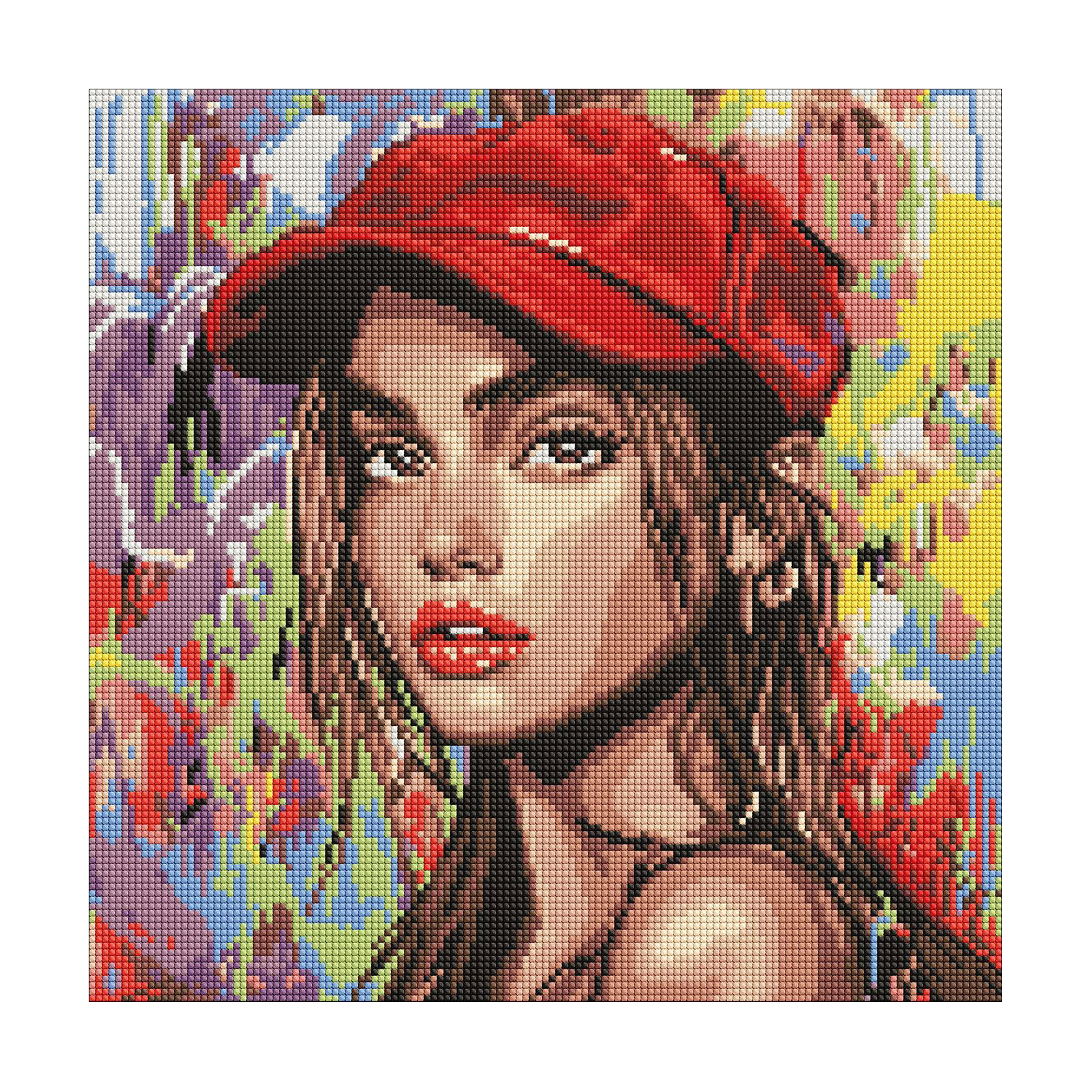 Алмазна мозаїка Ideyka Сучасна Червона шапочка, 40*40 см (AMO8311)