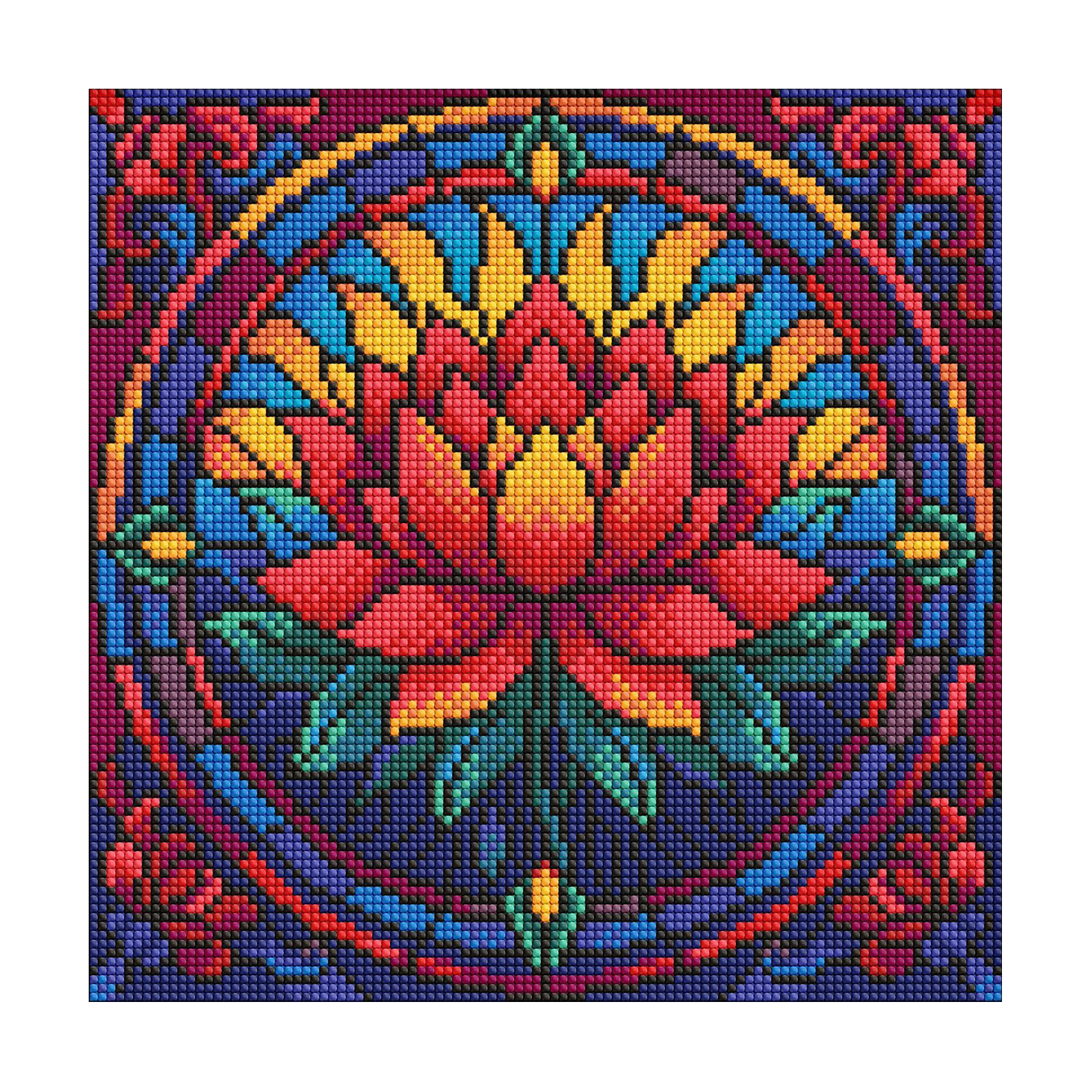 Алмазна мозаїка Ideyka Вітраж. Лотос, 30*30 см (AMO8330)
