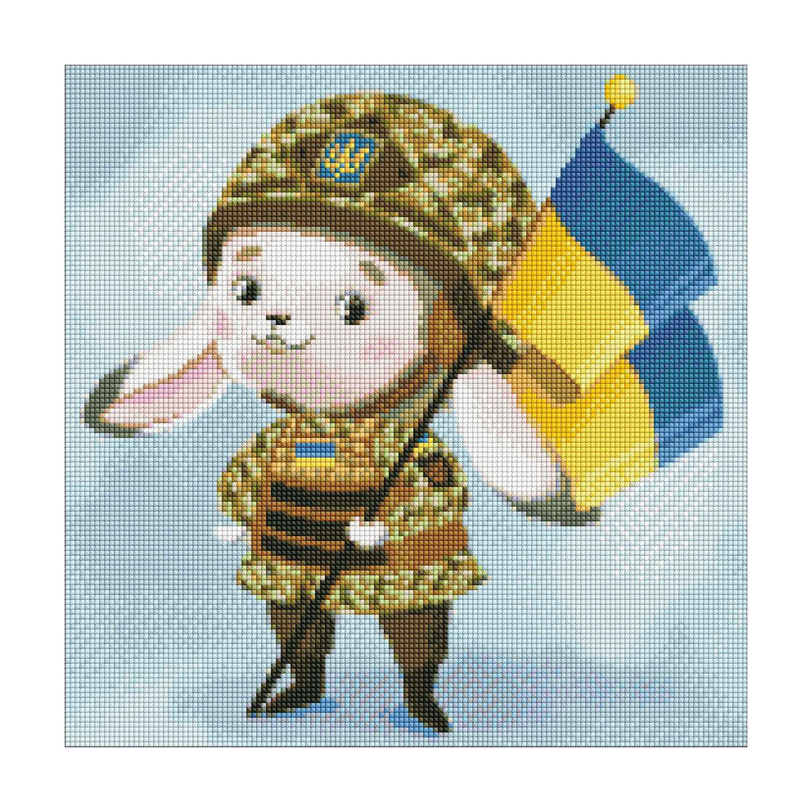Алмазна мозаїка Ideyka Зайчик-захисник, 40*40 см (AMO7440)