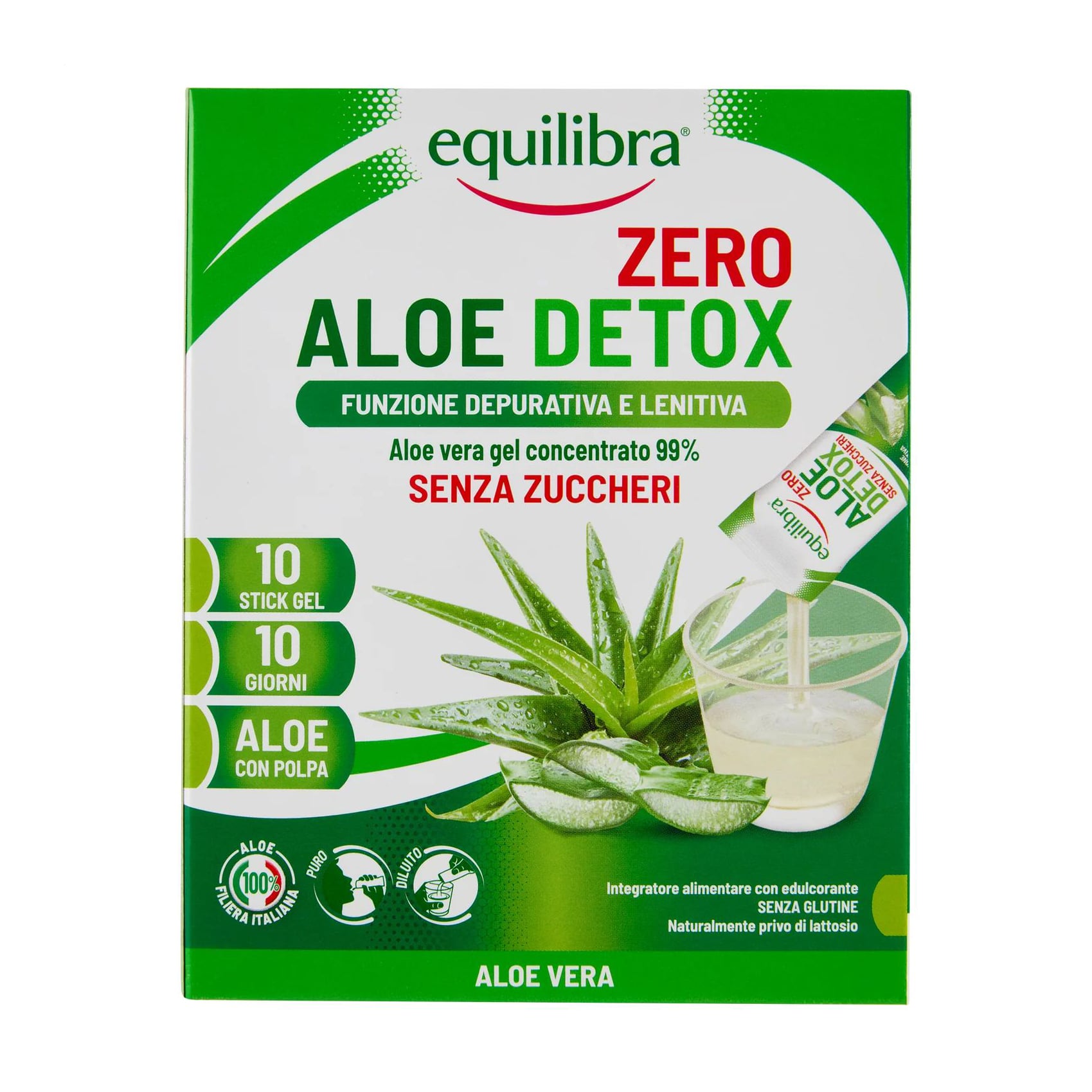 Алое equilibra Aloe Detox Zero, 10 стіків