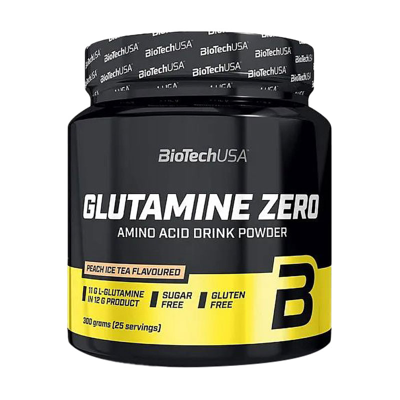 Амінокислота BioTechUSA Glutamine Zero Персиковий холодний чай, в порошку, 300 г