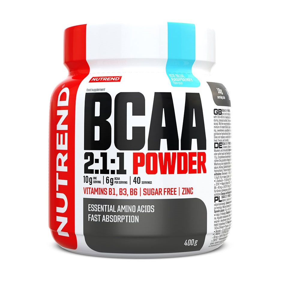 Амінокислота Nutrend BCAA 2:1:1 Powder  в порошку, крижана синя малина, 400 г