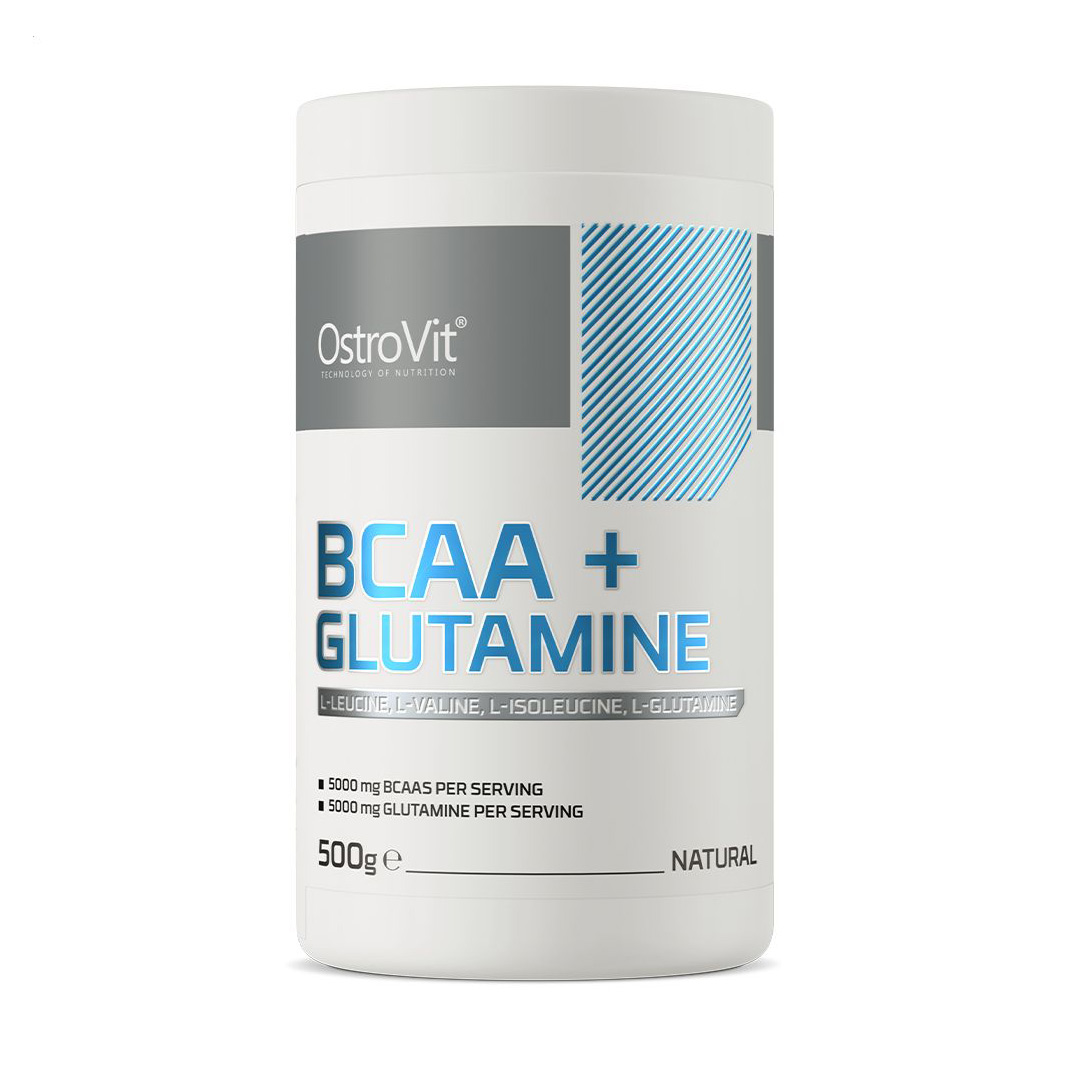 Амінокислоти BCAA + L-Глютамін OstroVit BCAA + Glutamine без смаку, в порошку, 500 г