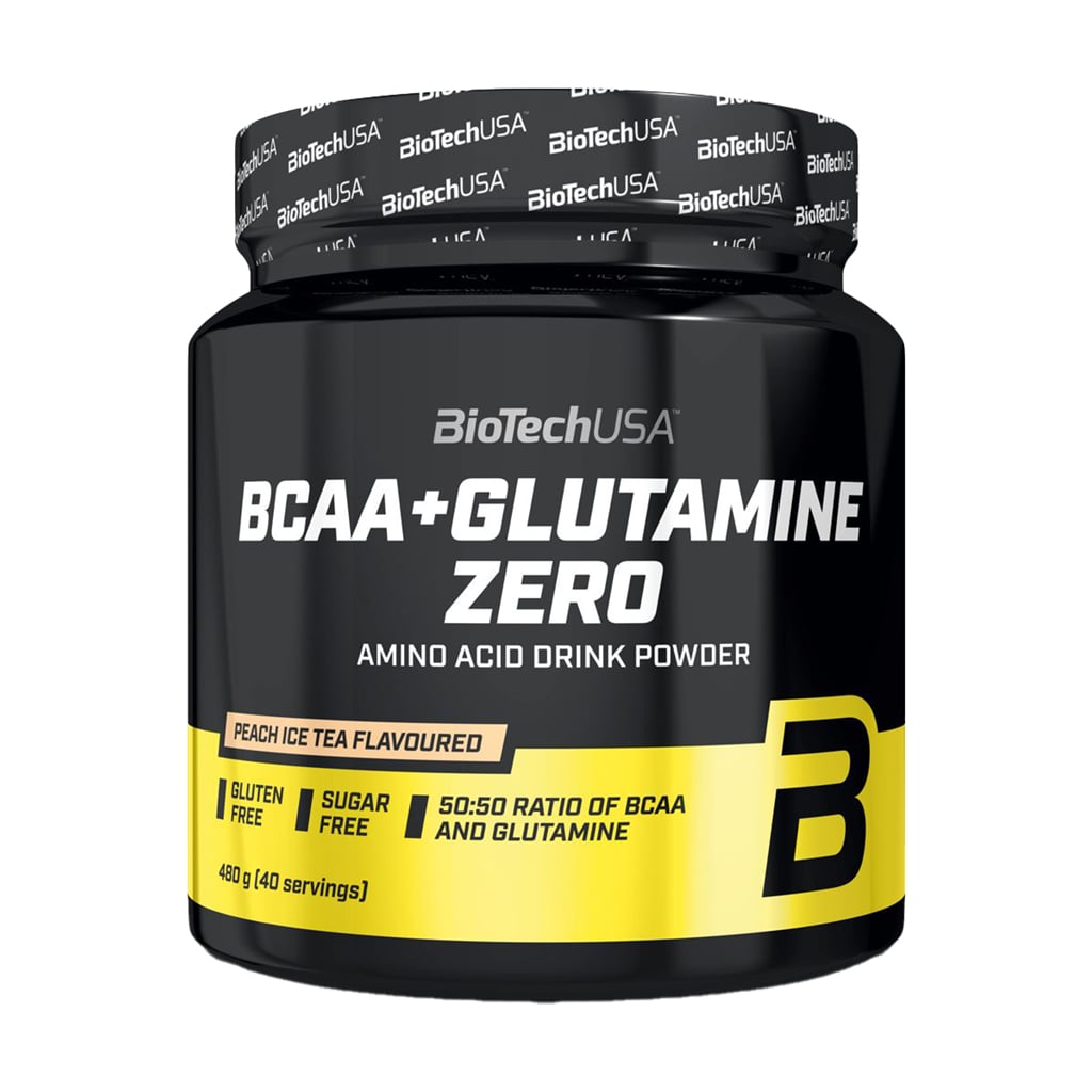 Амінокислоти BioTechUSA BCAA + Glutamine Zero Персиковий холодний чай, в порошку, 480 г