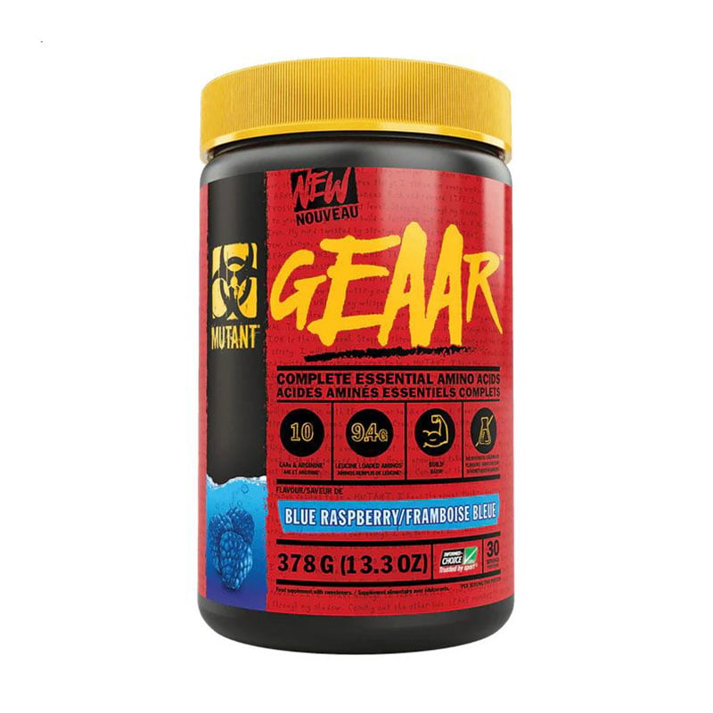 Амінокислоти Mutant GEAAR Blue Raspberry Блакитна малина в порошку, 378 г