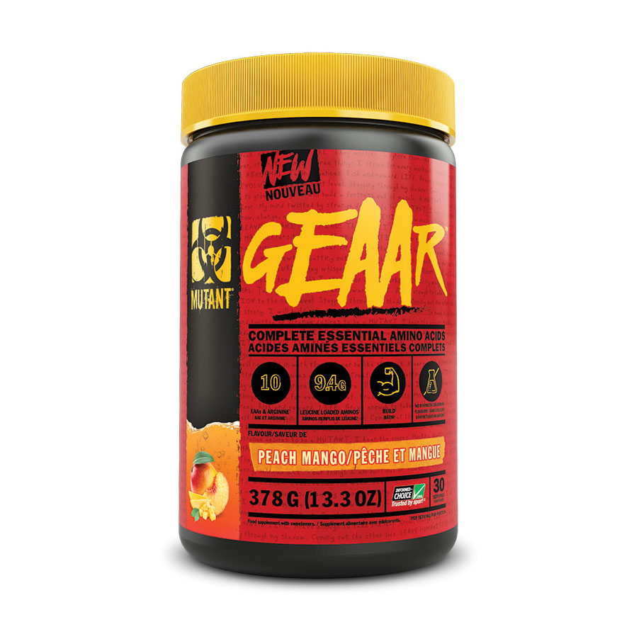 Амінокислоти Mutant GEAAR Peach Mango Персик та манго в порошку, 378 г