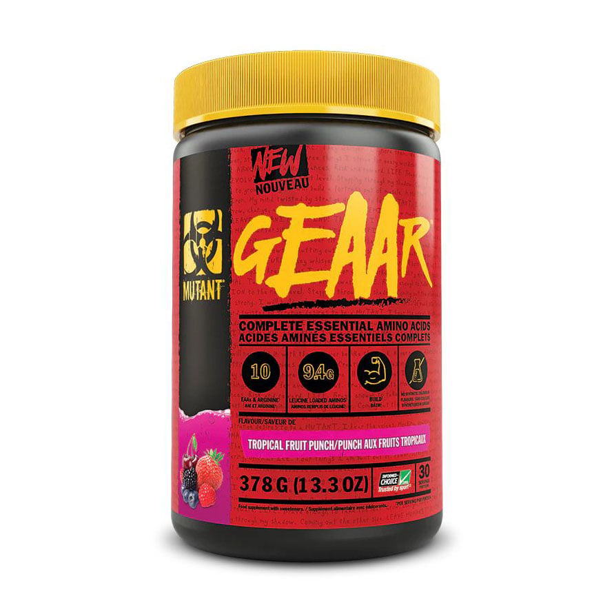 Амінокислоти Mutant GEAAR Tropical Fruit Punch Тропічний фруктовий пунш в порошку, 378 г