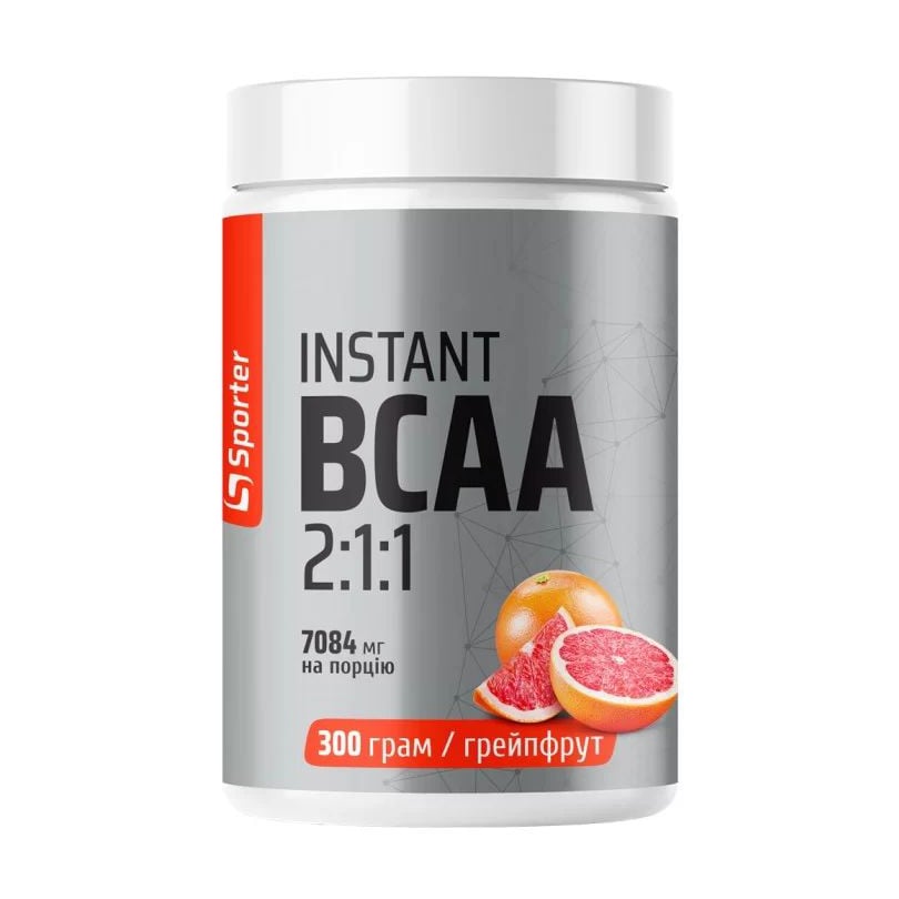 Амінокислоти Sporter BCAA Instant 2:1:1 Грейпфрут, в порошку, 300 г