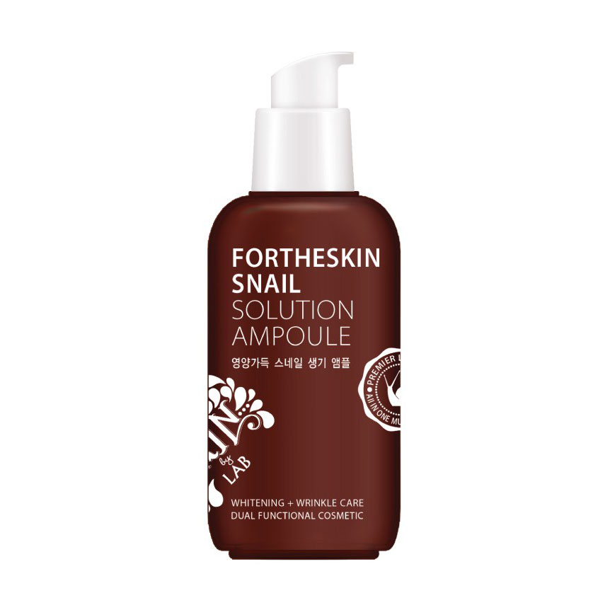 Ампульна сироватка для обличчя Fortheskin Snail Solution Ampoule з муцином равлика, 100 мл