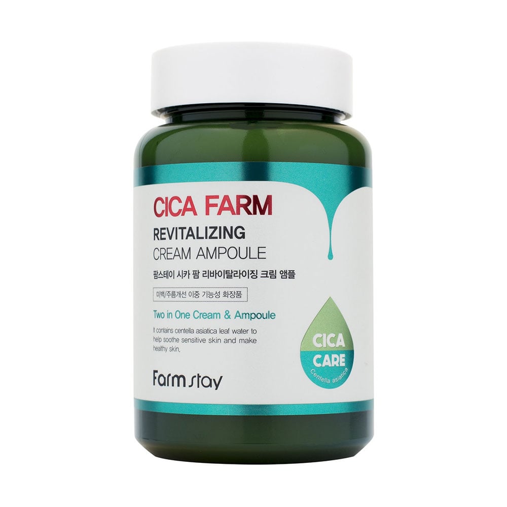 Ампульний крем для обличчя FarmStay Cica Farm Revitalizing Cream Ampoule з екстрактом центелли азіатської, 250 мл