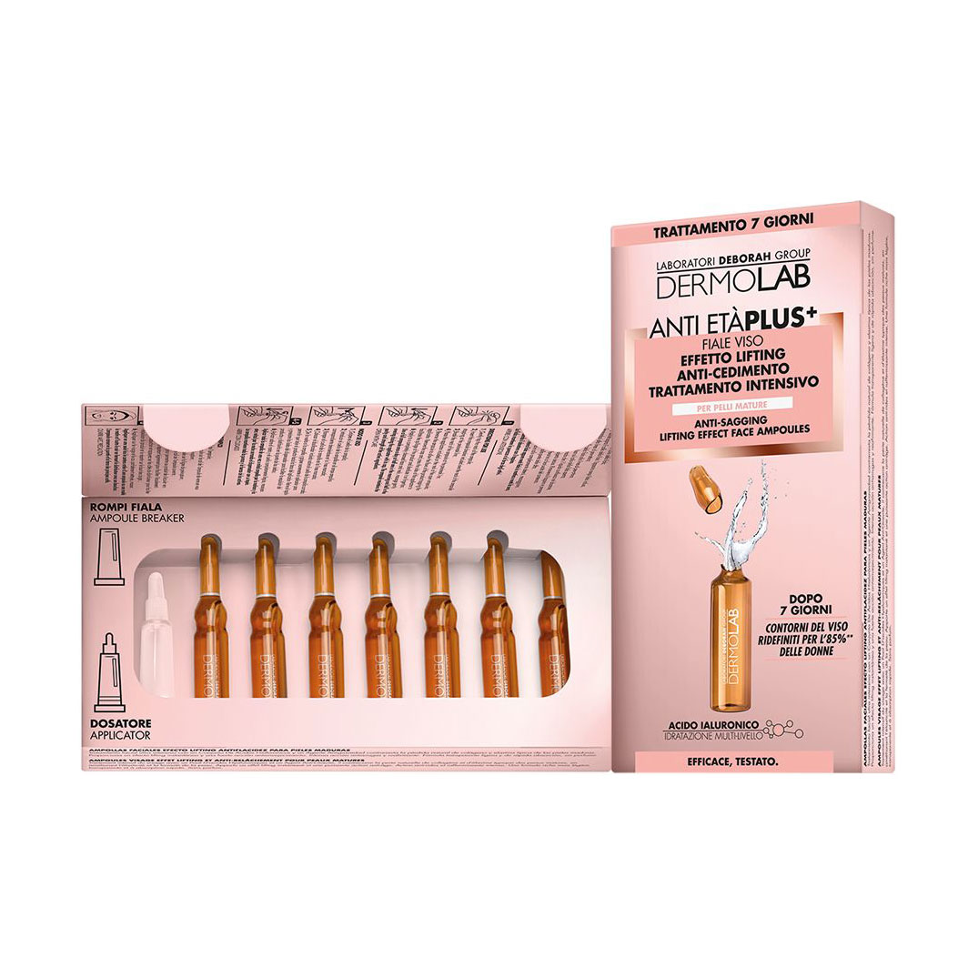 Ампули для обличчя Dermolab Anti-Sagging Lifting Effect Face Ampoules з ліфтинг-ефектом, 7*1.8 мл