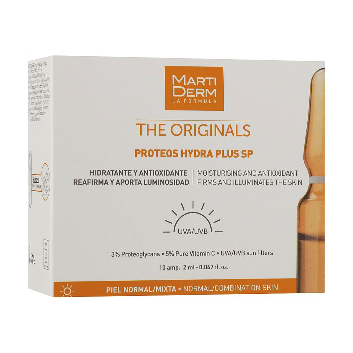 Ампули для обличчя MartiDerm The Originals Proteos Hydra Plus SP, 10*2 мл