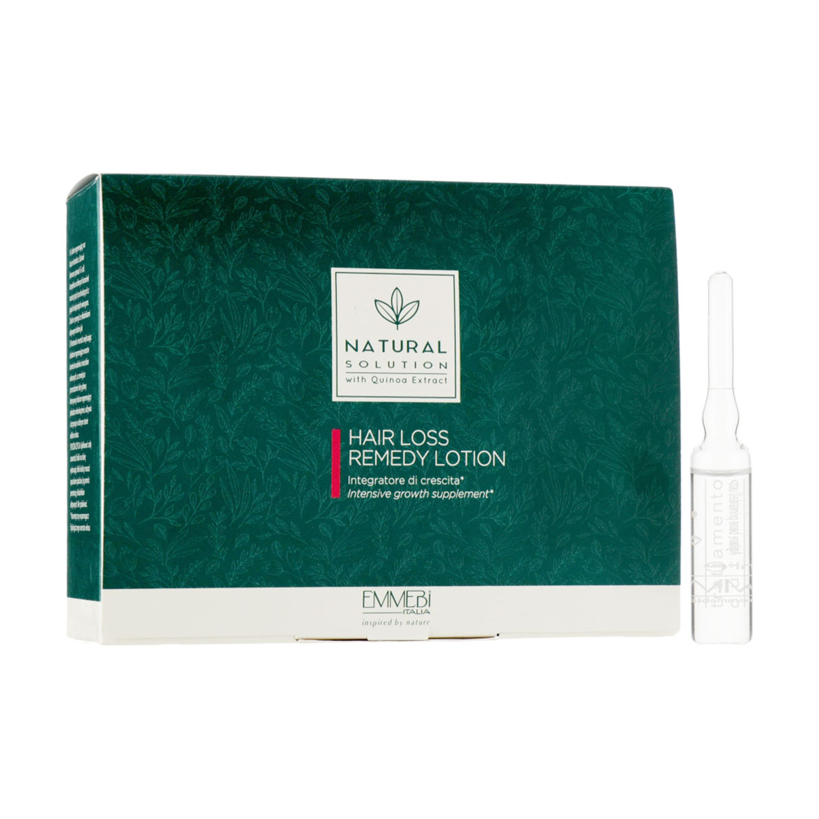 Ампули для шкіри голови Emmebi Italia Natural Solution Hair Loss Remedy Lotion Контроль втрати волосся, 12*6 мл