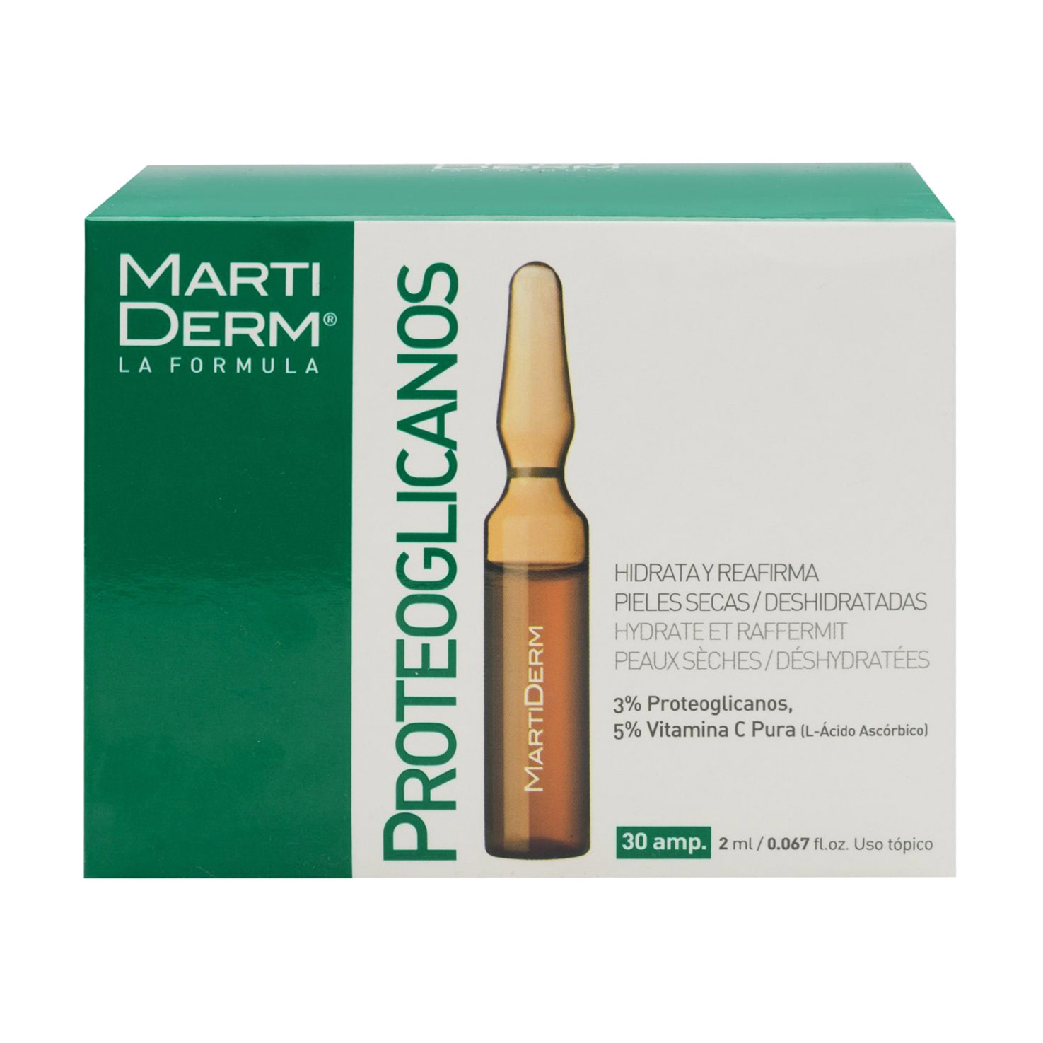 Ампули для шкіри обличчя, шиї, зони декольте MartiDerm The Originals Proteos Hydra Plus, 30*2 мл