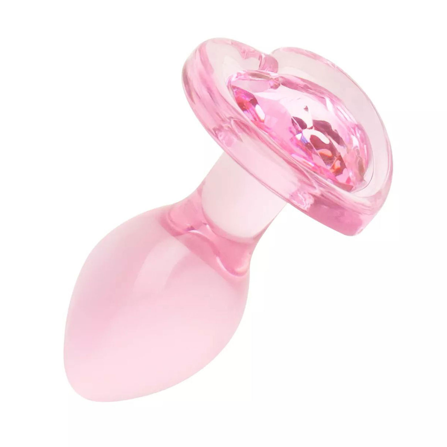Анальна пробка EasyToys Anal Plug Glass Small, 7 см, рожева, 1 шт