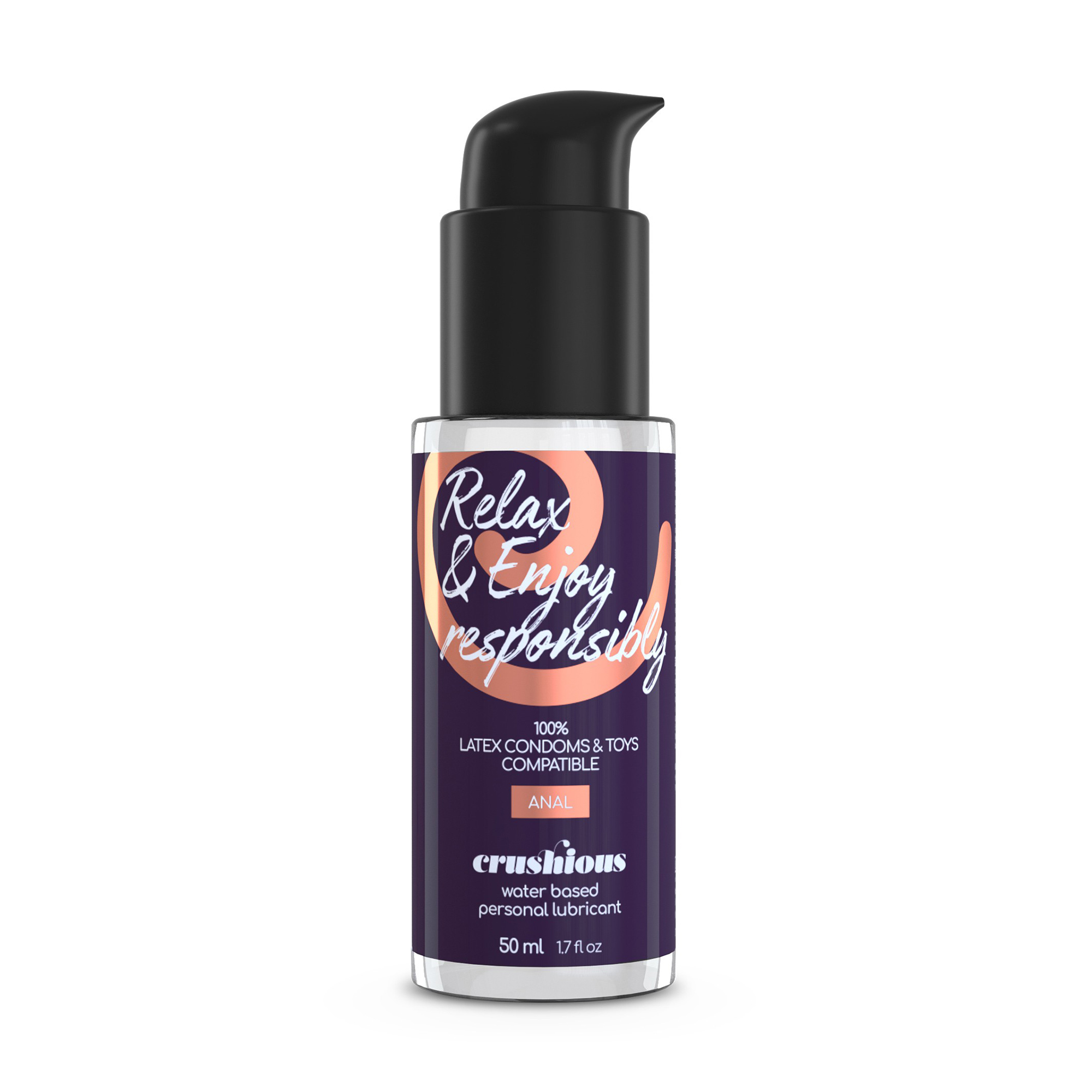 Анальний лубрикант crushious Relax &amp; Enjoy responsibly Water Based Personal Lubricant на водній основі, 50 мл