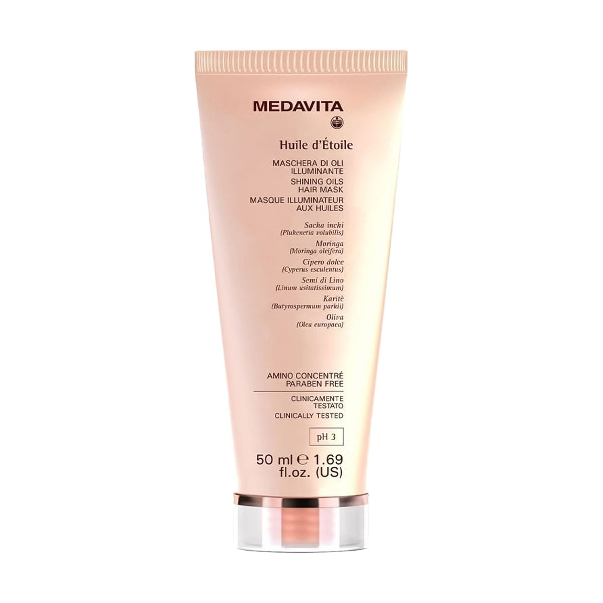 Антиоксидантна маска Medavita Huile D'Etoile Shining Oils Hair Mask для сяйва та шовковистості волосся, 50 мл