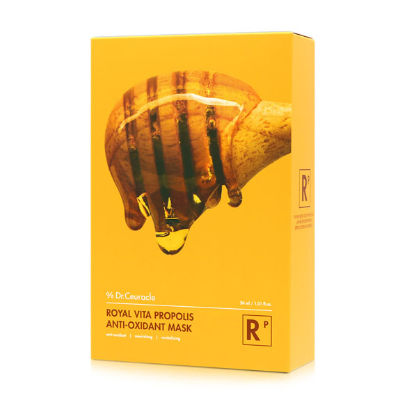 Антиоксидантна тканинна маска для обличчя Dr.Ceuracle Royal Vita Propolis Anti-oxidant Mask з екстрактом прополісу, 10*30 мл