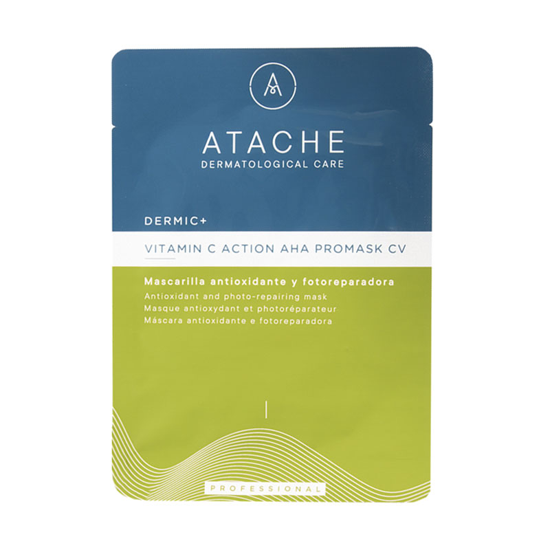 Антиоксидантна відновлювальна маска для обличчя Atache Vitamin C Action AHA Promask CV з вітаміном С, 1 шт