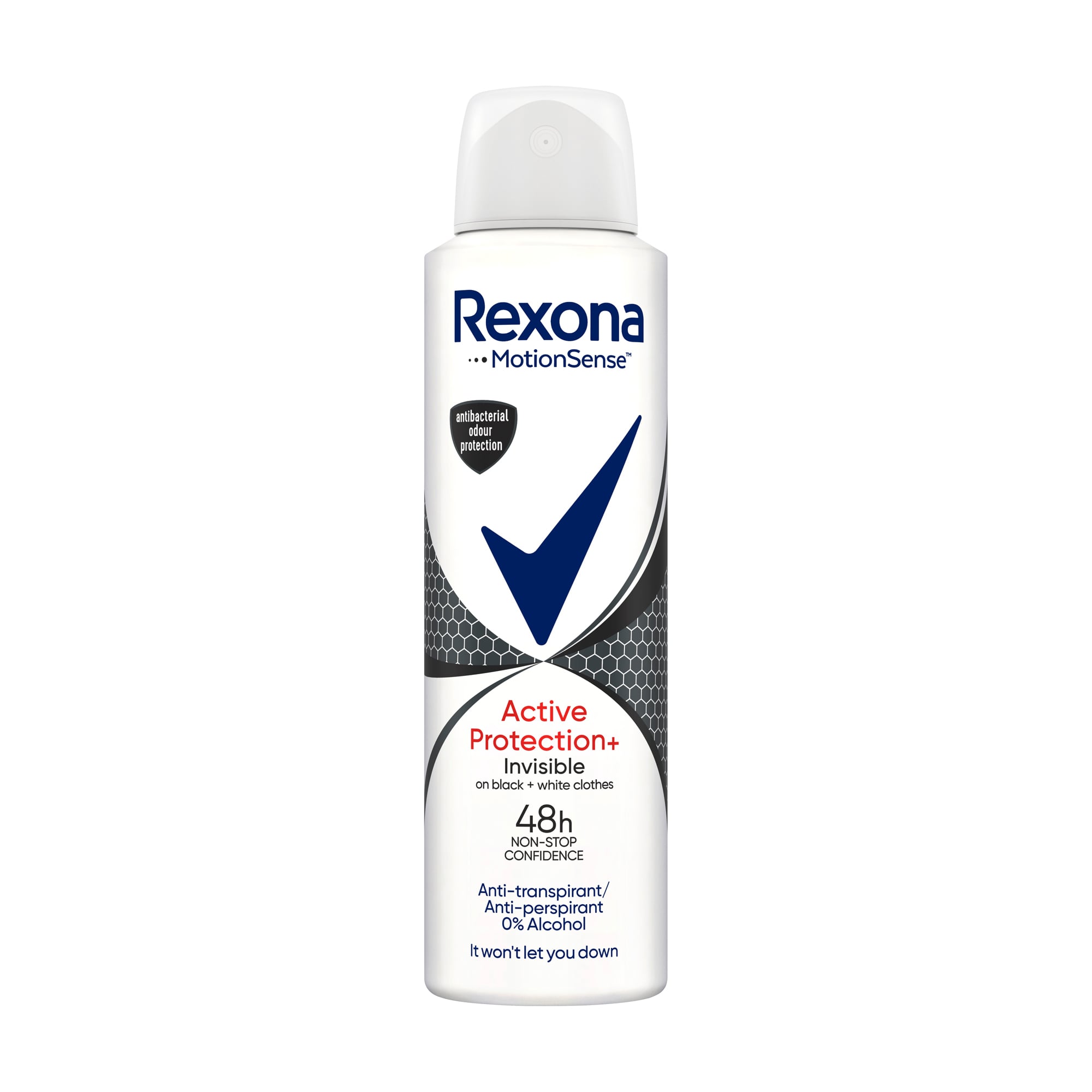 Антиперспірант-аерозоль Rexona MotionSense 48H, невидимий на чорному та білому, жіночий, 150 мл